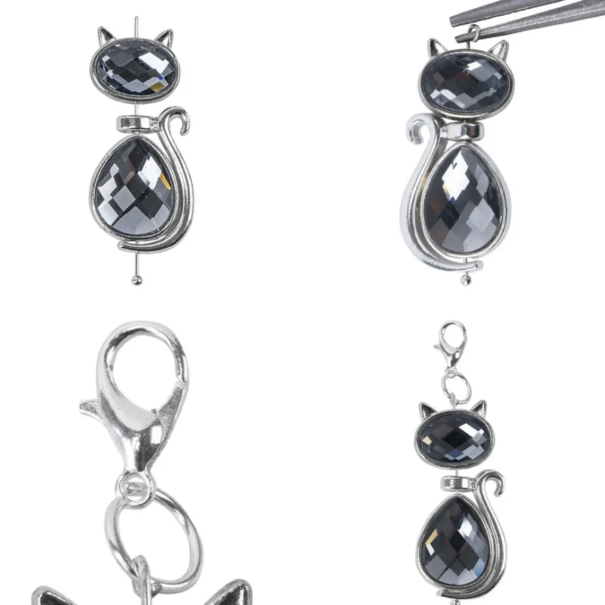 Schmuck-Anhänger Katzen 1, 4,3cm, 5 verschiedene Designs