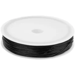 Schmuckband, elastisch, Ø 0,6mm, 20m, schwarz