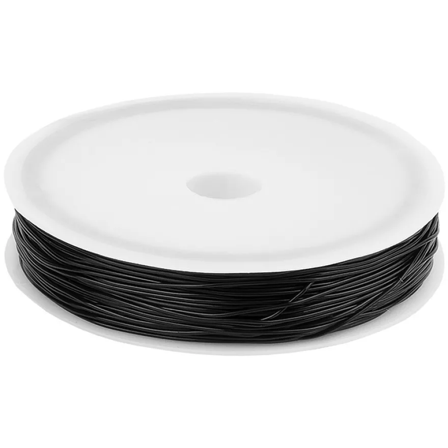 Schmuckband, elastisch, Ø 0,6mm, 20m, schwarz