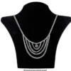 Schmuck-Gliederkette, 10m lang, 3,5mm breit, silber