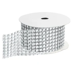 Schmucknetz-Band, 4,3cm breit, 1,5m lang, silber