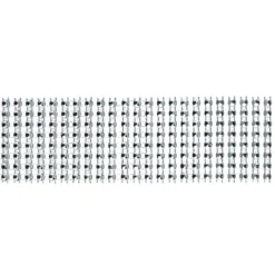 Schmucknetz-Band, 4,3cm breit, 1,5m lang, silber