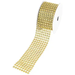 Schmucknetz-Band, 4,3cm breit, 1,5m lang, gold
