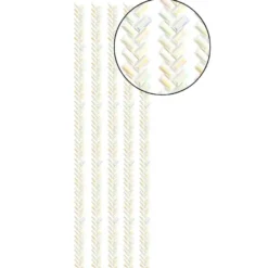Schmuckstein-Bordüren Felia, selbstklebend, facettiert, 29cm, creme-irisierend