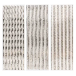 Schmuckstein-Bordüren, metallic, 10cm x 30cm, verschiedene Größen, facettiert, taupe, 3 Bogen