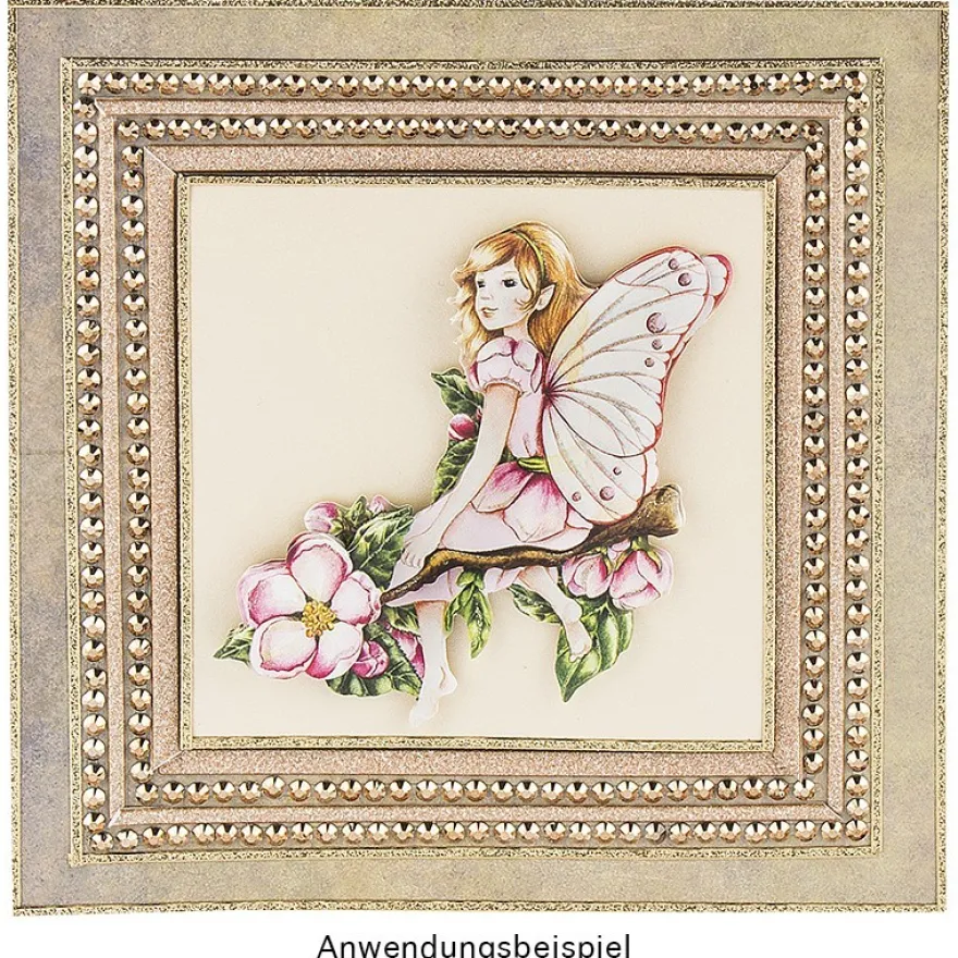 Schmuckstein-Bordüren, Metallic, Ø 4mm, selbstklebend, facettiert, verschiedene Farben, 5 Stück
