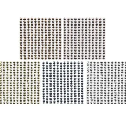 Schmuckstein-Bordüren, Metallic, Ø 4mm, selbstklebend, facettiert, verschiedene Farben, 5 Stück
