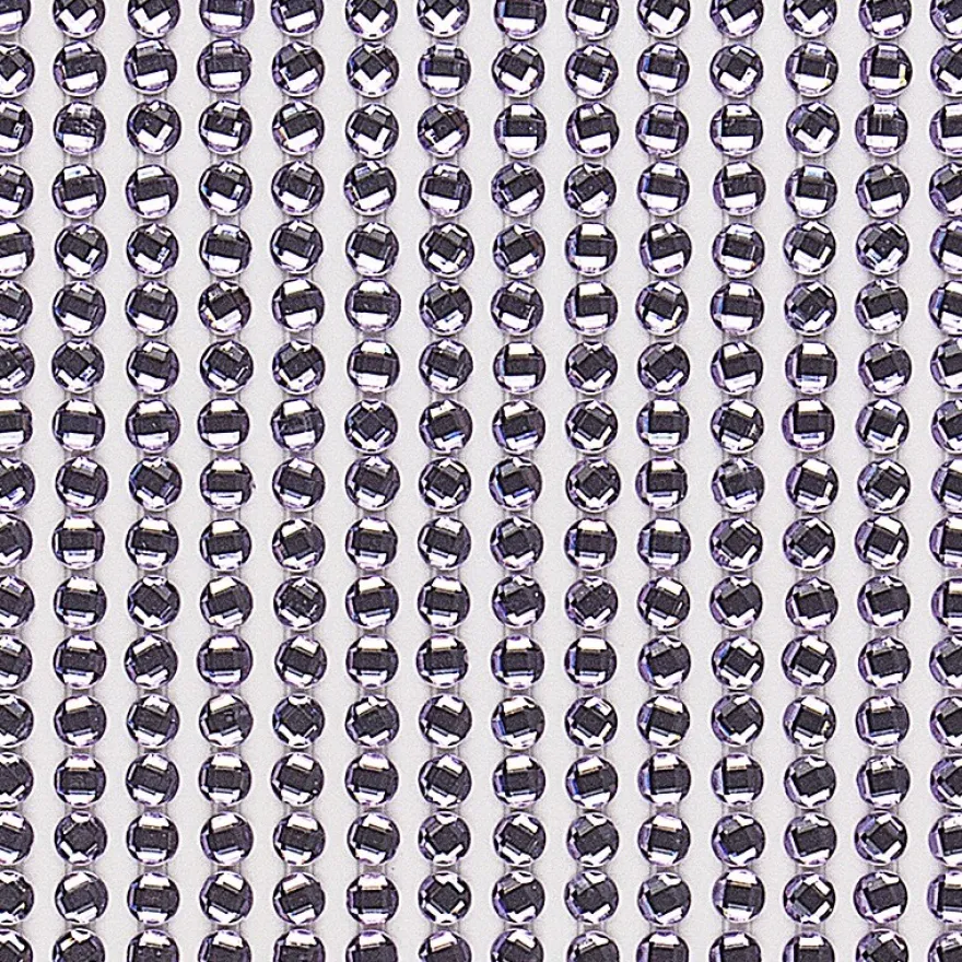 Schmuckstein-Bordüren, rund: Ø 3mm, Ø 4mm, Ø 5mm, selbstklebend, facettiert, flieder, 3 Bogen