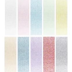 Schmuckstein-Bordüren, selbstklebend, facettiert, irisierend, 10cm x 30cm, Quadrate, 10 Stück