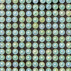 Schmuckstein-Bordüren, selbstklebend, facettiert, irisierend, Ø5mm, 29cm, 16 Stück, hellgrün