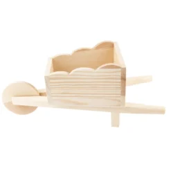 Schubkarre, Holz, 27cm x 10,3cm x 11,9cm