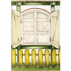 Sichtfolien-Grußkarten "Fenster 1", 11,5cm x 16,5cm, inkl. Einleger & Umschläge, 40-teili