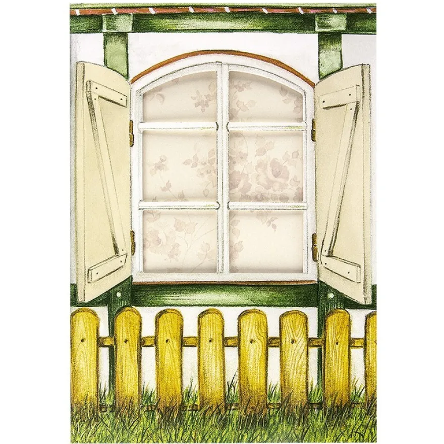 Sichtfolien-Grußkarten "Fenster 1", 11,5cm x 16,5cm, inkl. Einleger & Umschläge, 40-teili
