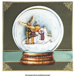 Sichtfolien-Grußkarten "Schneekugel", 13cm x 11,5cm, inkl. Umschläge, 30-teilig