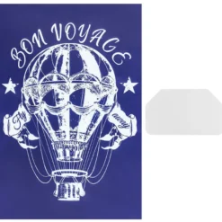Siebdruckschablone Ballon, Bon Voyage, 32,5cm x 22,5cm, selbstklebend, inkl. Rakel