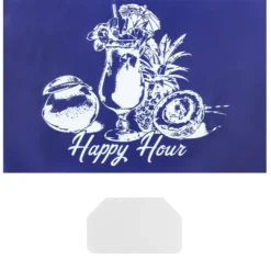 Siebdruckschablone Cocktail, Happy Hour, 32,5cm x 22,5cm, selbstklebend, inkl. Rakel