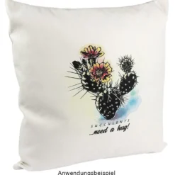 Siebdruckschablone Kaktus, 32,5cm x 22,5cm, selbstklebend, inkl. Rakel