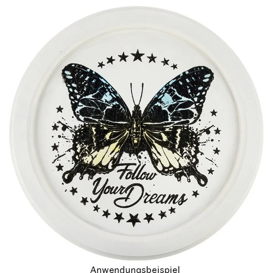 Siebdruckschablone Schmetterling, 32,5cm x 22,5cm, selbstklebend, inkl. Rakel