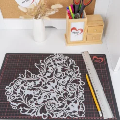 Silhouetten-Laser-Schablone, 28cm x 29cm, Herz