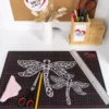 Silhouetten-Laser-Schablone, 27,9cm x 19,5cm & 16,9cm x 11,8cm, Libellen