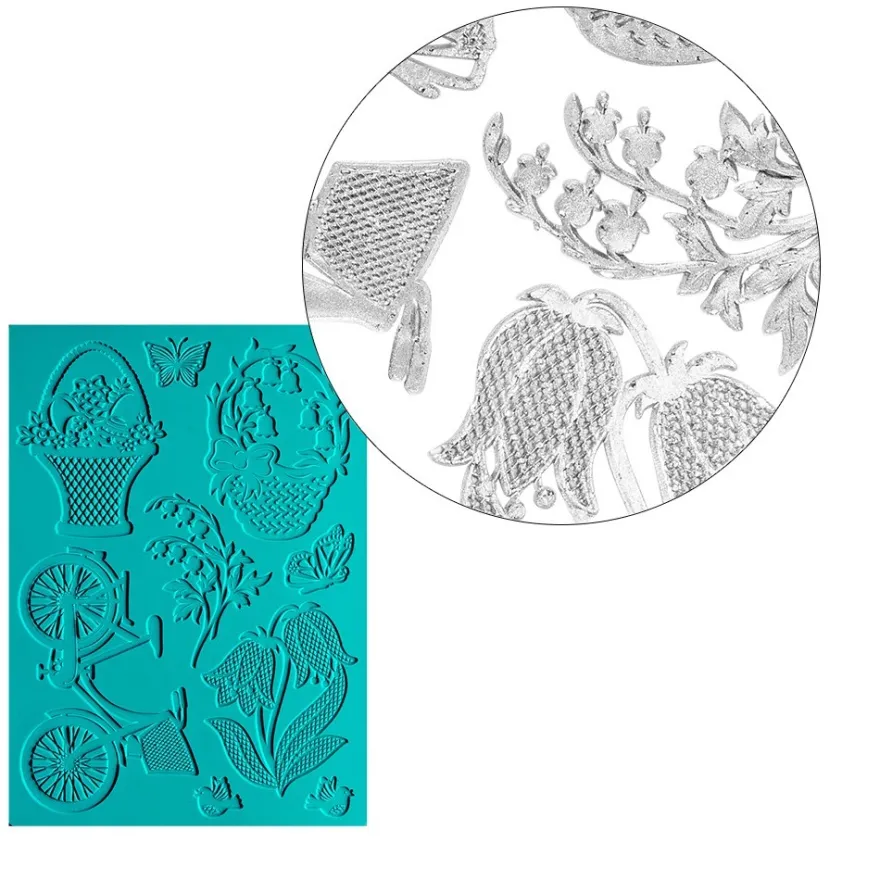 Silikon-Dekormatte, Design 34, 21cm x 15cm x 0,2cm