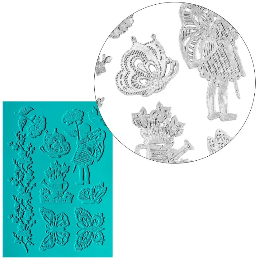 Silikon-Dekormatte, Design 32, 21cm x 15cm x 0,2cm