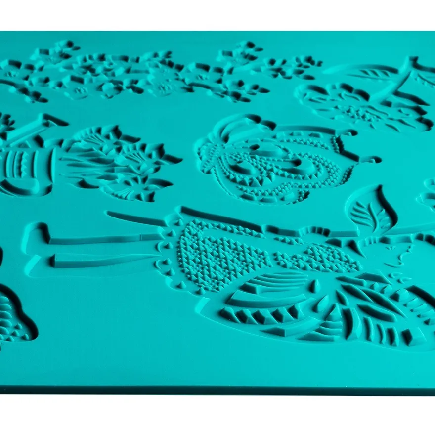 Silikon-Dekormatte, Design 32, 21cm x 15cm x 0,2cm
