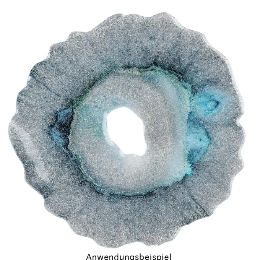 Silikonform Achat 3, 13cm x 12,8cm x 1cm, mit Aussparung