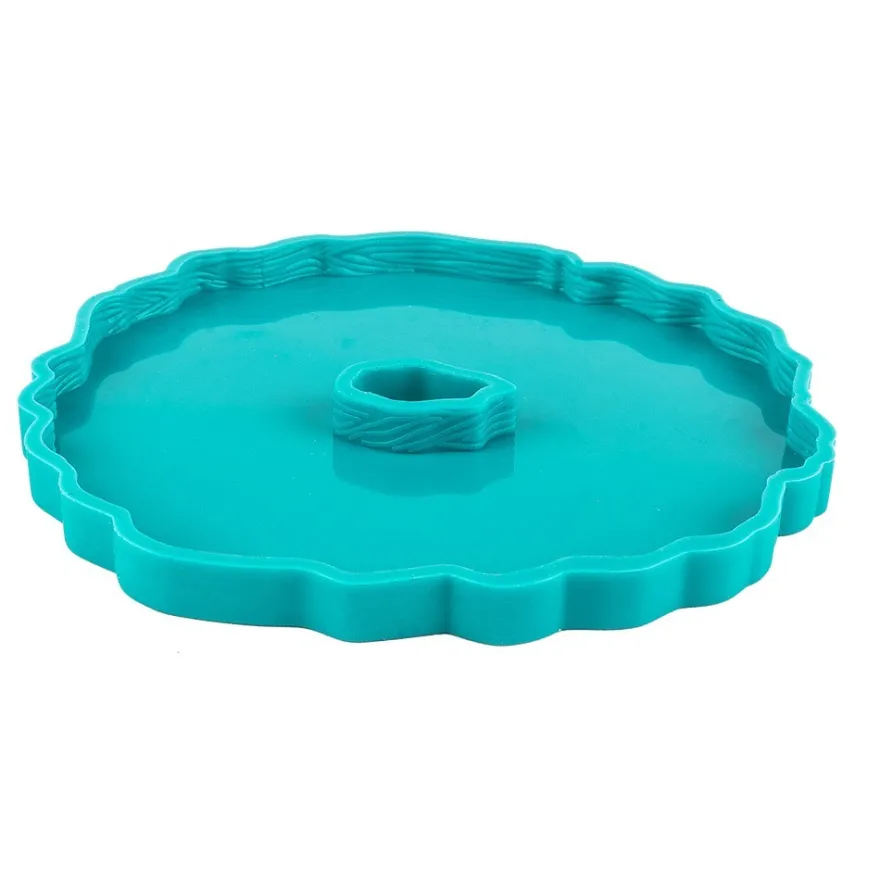 Silikonform Achat 3, 13cm x 12,8cm x 1cm, mit Aussparung