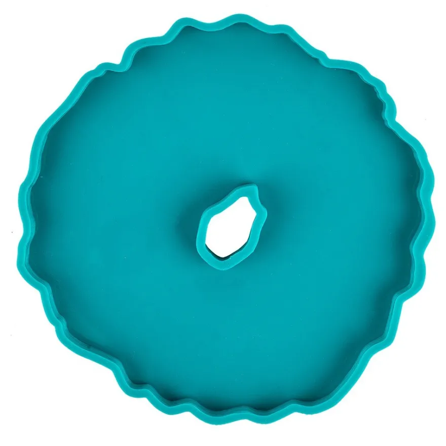 Silikonform Achat 3, 13cm x 12,8cm x 1cm, mit Aussparung