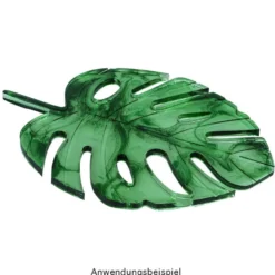 Silikonform, Blatt Monstera, 24,7cm x 17,2cm x 1cm, transluzent, lebensmittelecht