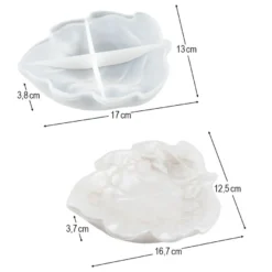 Silikonform, Blattschale 4, 17cm x 13cm x 3,8cm, transluzent, lebensmittelecht