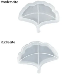 Silikonform, Blattschale 3, 18,8cm x 15cm x 2cm, transluzent, lebensmittelecht