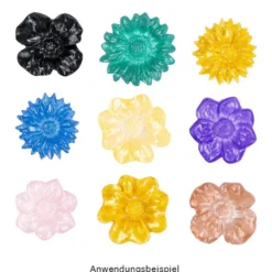 Silikonform, Blüten, 10,8cm x 8,7cm x 1cm, transluzent