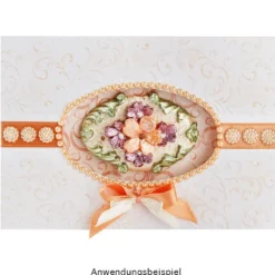 Silikon-Form, Blüten-Ornament, 7,6cm x 5,3cm