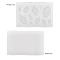 Silikonform, Blätter 1, 9,8cm x 0,5cm x 6,3cm, 12 Designs