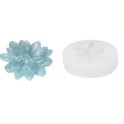 Silikonform Blume 1, Größe fertiges Objekt: 3,5cm x 3,7cm x 0,8cm