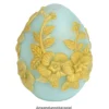 Silikonform Ei mit Blumenranken, Ø 6,4cm, 7,9cm hoch