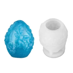 Silikonform Ei mit Blumenranken, Ø 6,4cm, 7,9cm hoch
