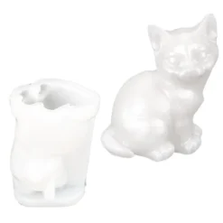Silikonformen, Katzen, verschiedene Größen, transluzent, 4 Stück