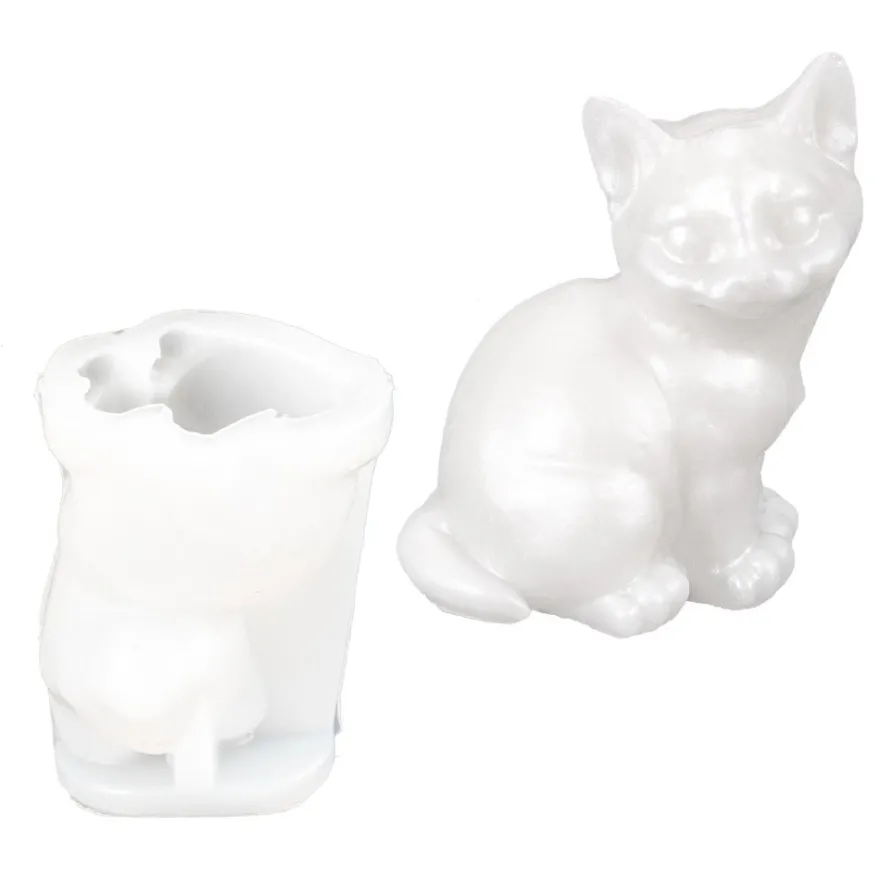 Silikonformen, Katzen, verschiedene Größen, transluzent, 4 Stück