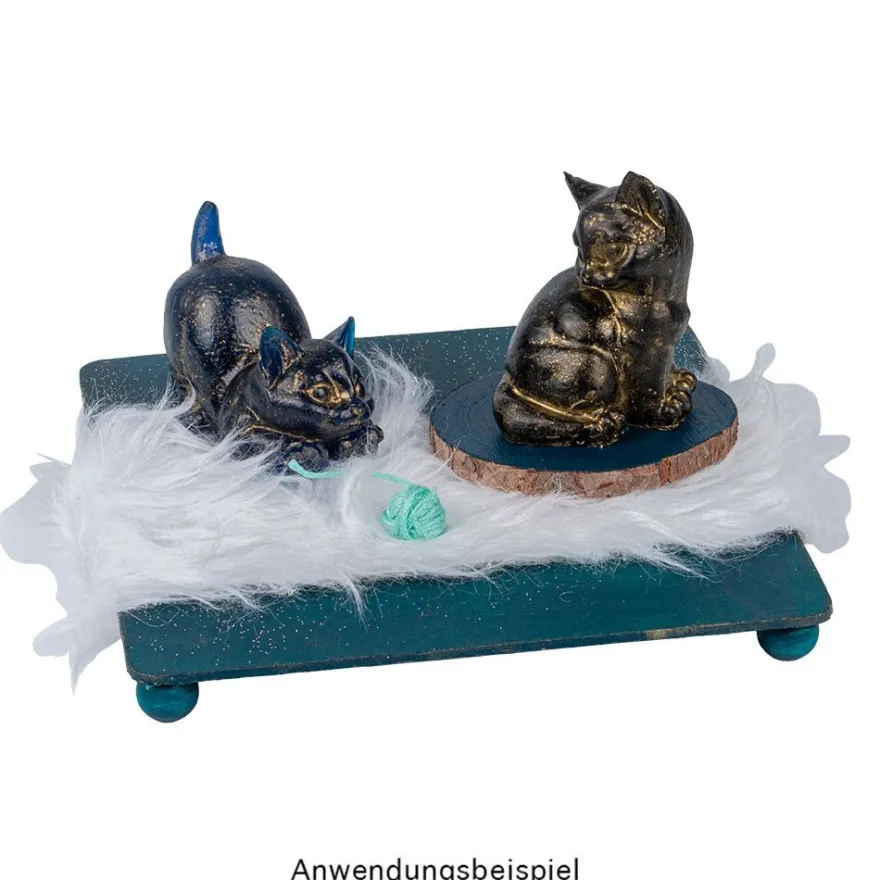 Silikonformen, Katzen, verschiedene Größen, transluzent, 4 Stück