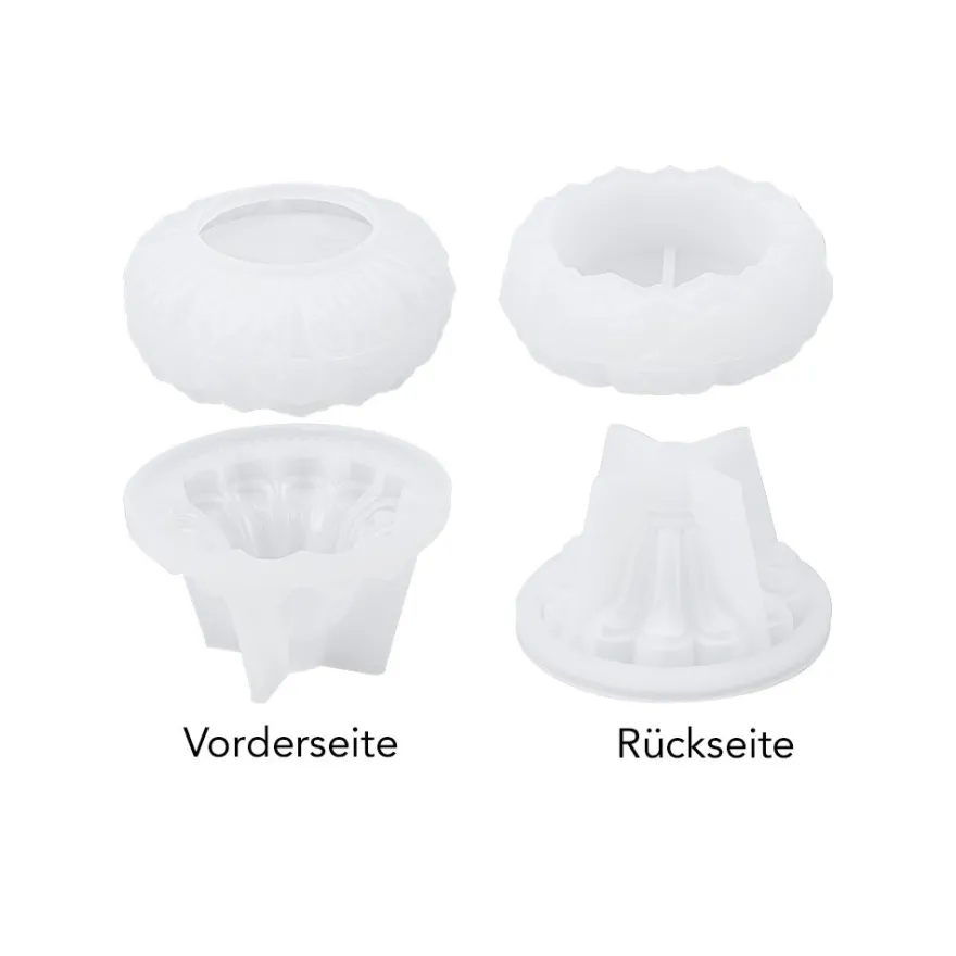 Silikonformen Schale mit Sockel, Größe fertiges Objekt: Ø7cm, 6,8cm hoch, lebensmittelecht, 2 Stück