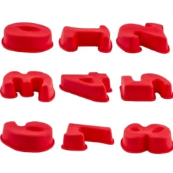 Silikonformen, Zahlen, 0 bis 8, 12,4cm - 17,5cm, 4,5cm hoch, 9 Stück