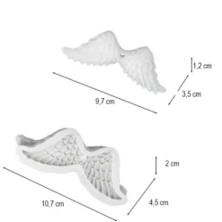 Silikonform, Flügel, 10,7cm x 4,5cm x 2cm, transluzent