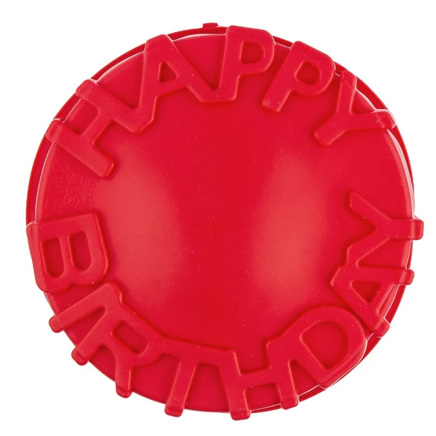 Silikonform, Happy Birthday, Ø 20cm, 5cm hoch