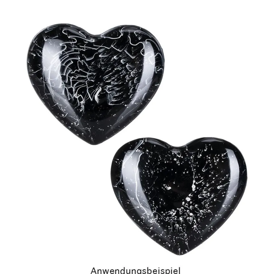 Silikonform, Herzen 3, 20,1cm x 1cm x 17,5cm, 9 Herzen, lebensmittelecht