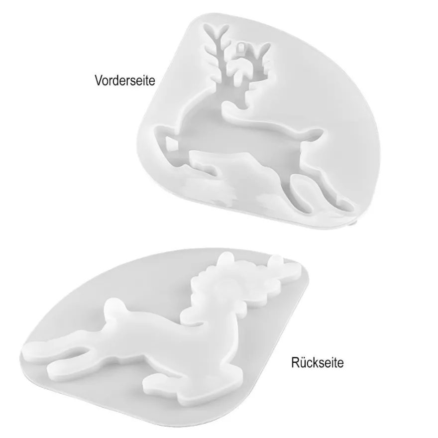 Silikonform Hirsch 2, 12,5cm x 13,3cm x 0,8cm
