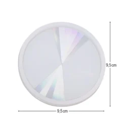Silikonform, Holografie-Effekt, Kreis, Ø9,5cm, 1cm hoch, lebensmittelecht