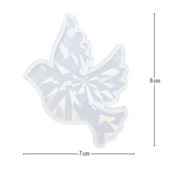 Silikonform, Holografie-Effekt, Vogel, 8cm x 7cm x 0,6cm, lebensmittelecht